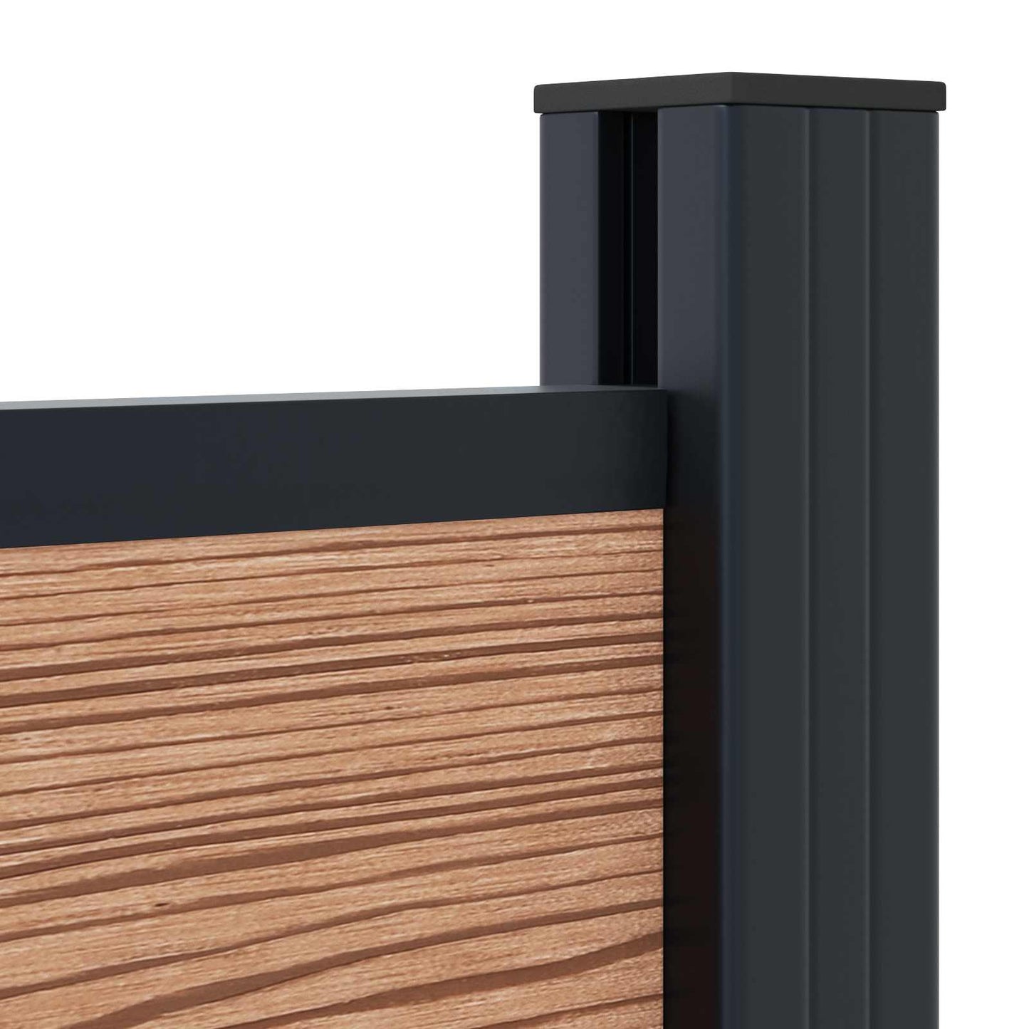 vidaXL Fence Panel WPC and Aluminium Brown 5