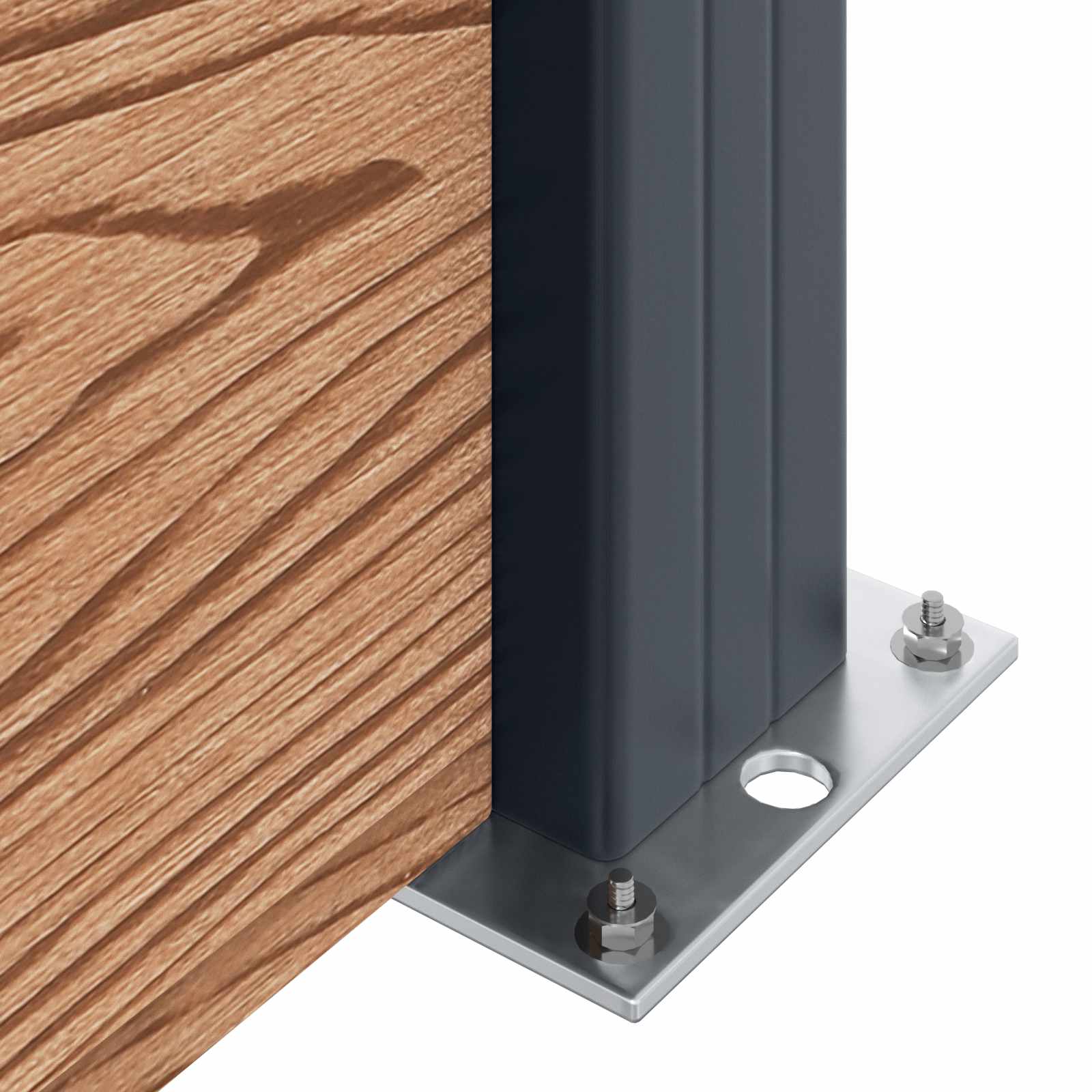 vidaXL Fence Panel WPC and Aluminium Brown 6