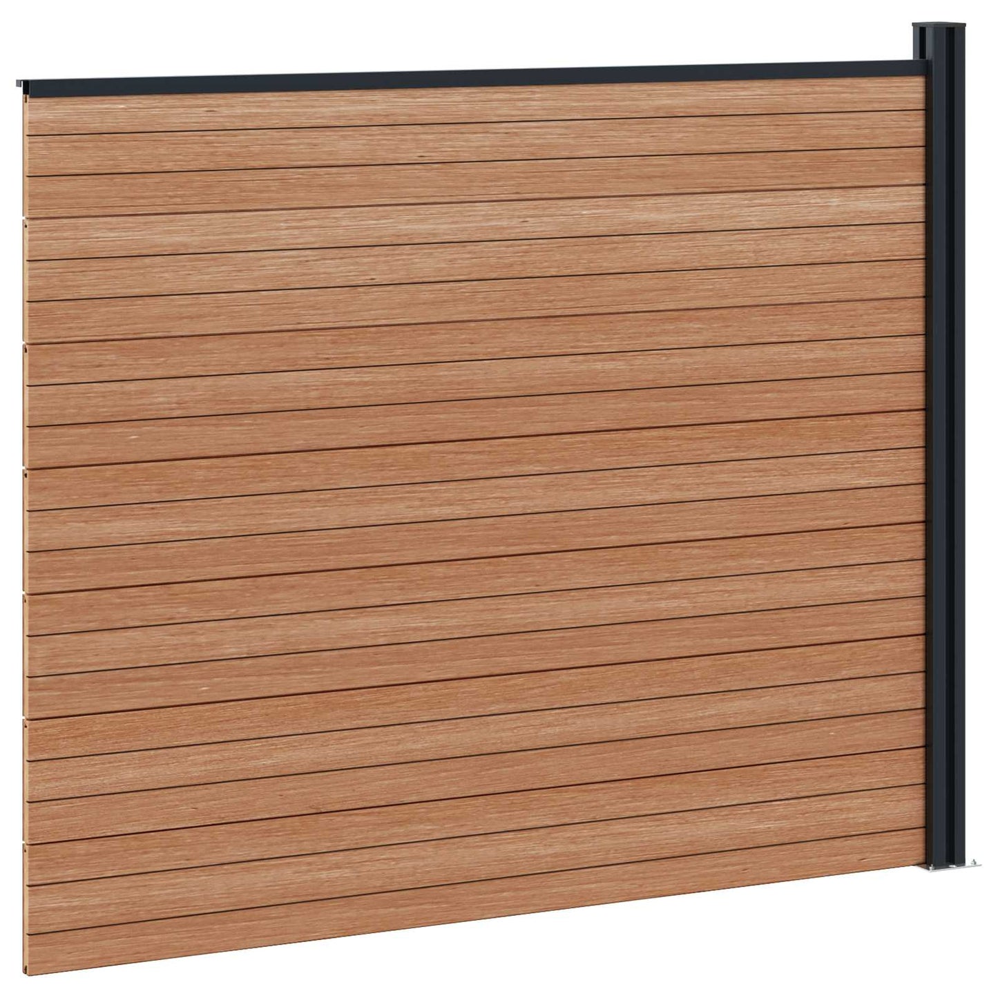 vidaXL Fence Panel WPC and Aluminium Brown 4