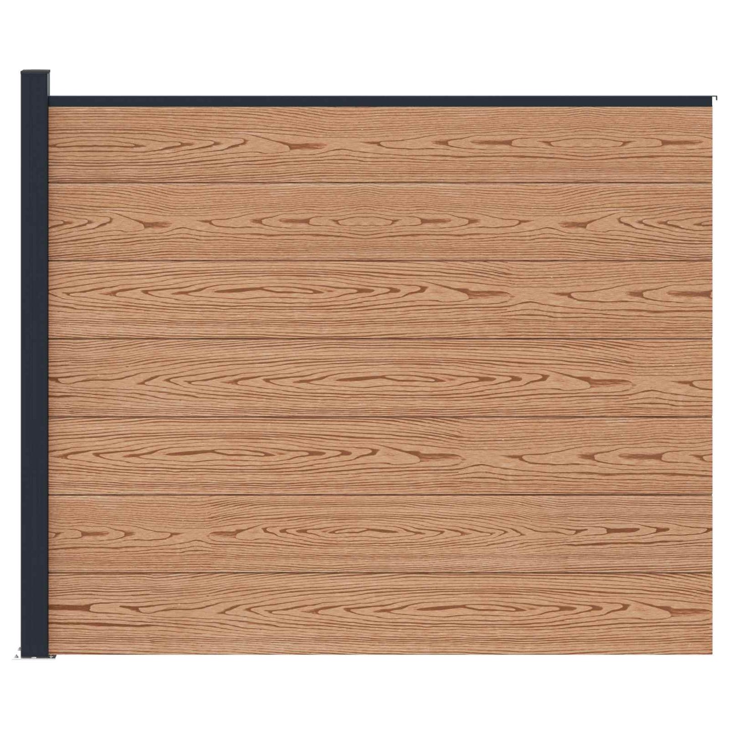 vidaXL Fence Panel WPC and Aluminium Brown 3