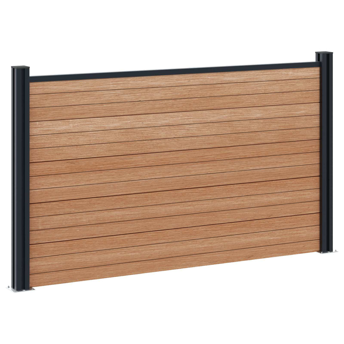 vidaXL Fence Set 180 x 105 cm WPC and Aluminium Brown 4