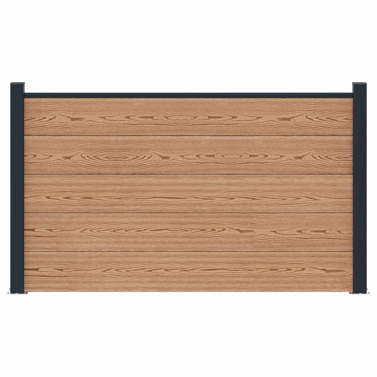 vidaXL Fence Set 180 x 105 cm WPC and Aluminium Brown 3