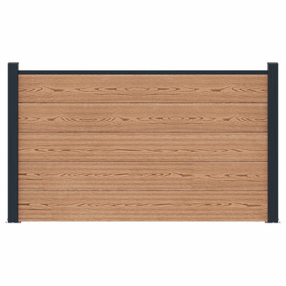 vidaXL Fence Set 180 x 105 cm WPC and Aluminium Brown 3