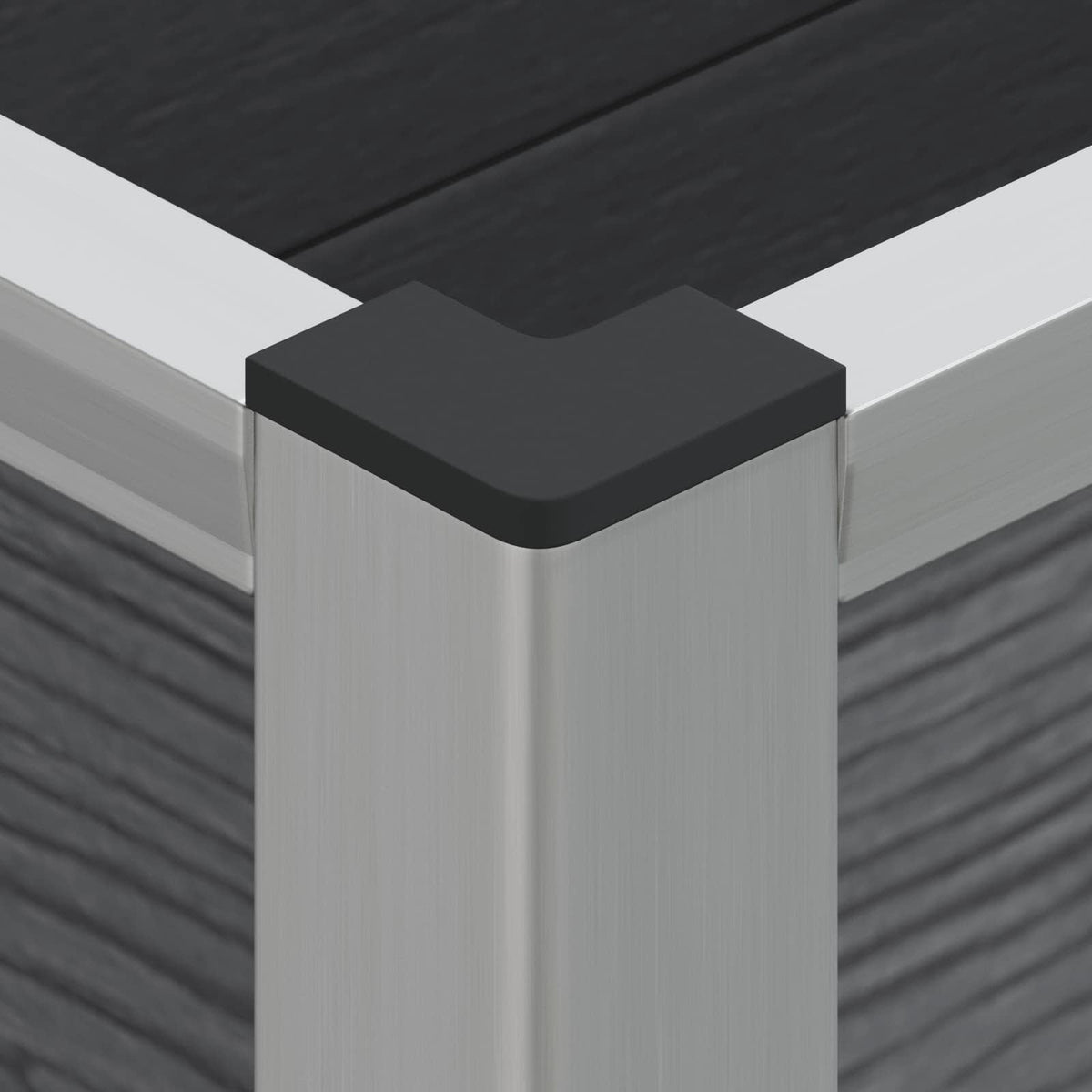 Garden Raised Bed Grey WPC and Aluminium 100 cm 22 cm