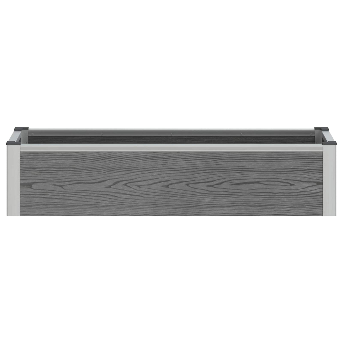 Garden Raised Bed Grey WPC and Aluminium 100 cm 22 cm
