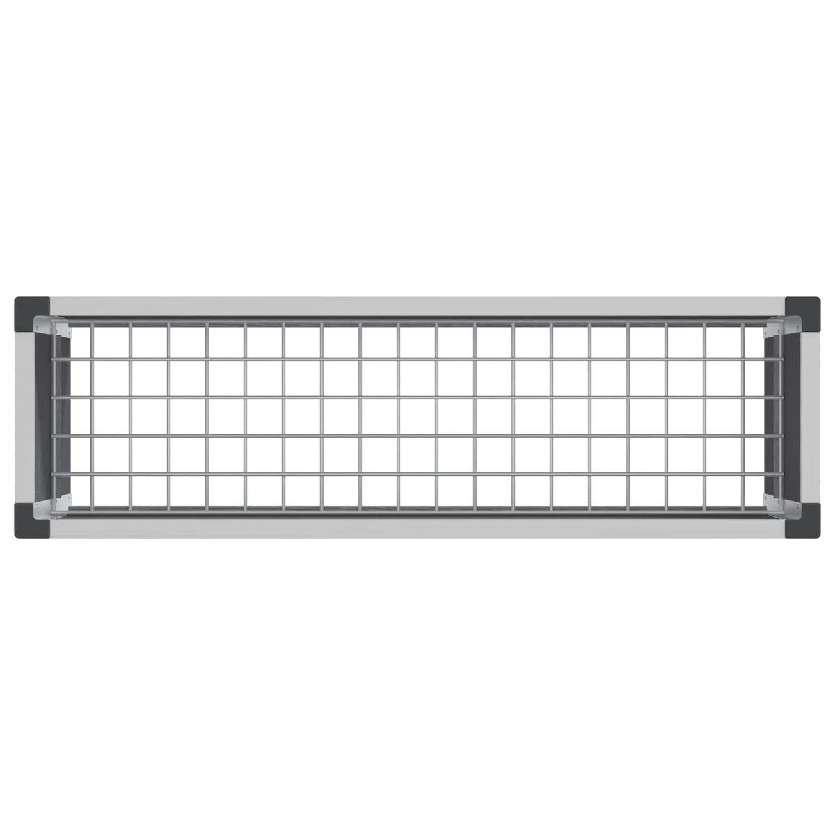 Garden Raised Bed Grey WPC and Aluminium 100 cm 22 cm
