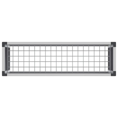 Garden Raised Bed Grey WPC and Aluminium 100 cm 22 cm