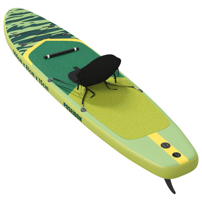 vidaXL SUP Board with Seat 2-in-1 POSEIDON 366 x 81 x 15 cm Green 6