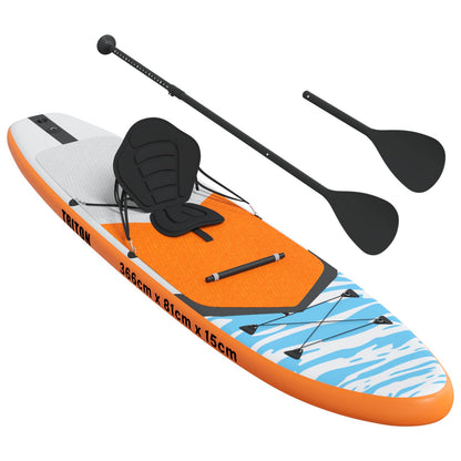 vidaXL SUP Board with Seat 2-in-1 TRITON 366 x 81 x 15 cm Blue 4