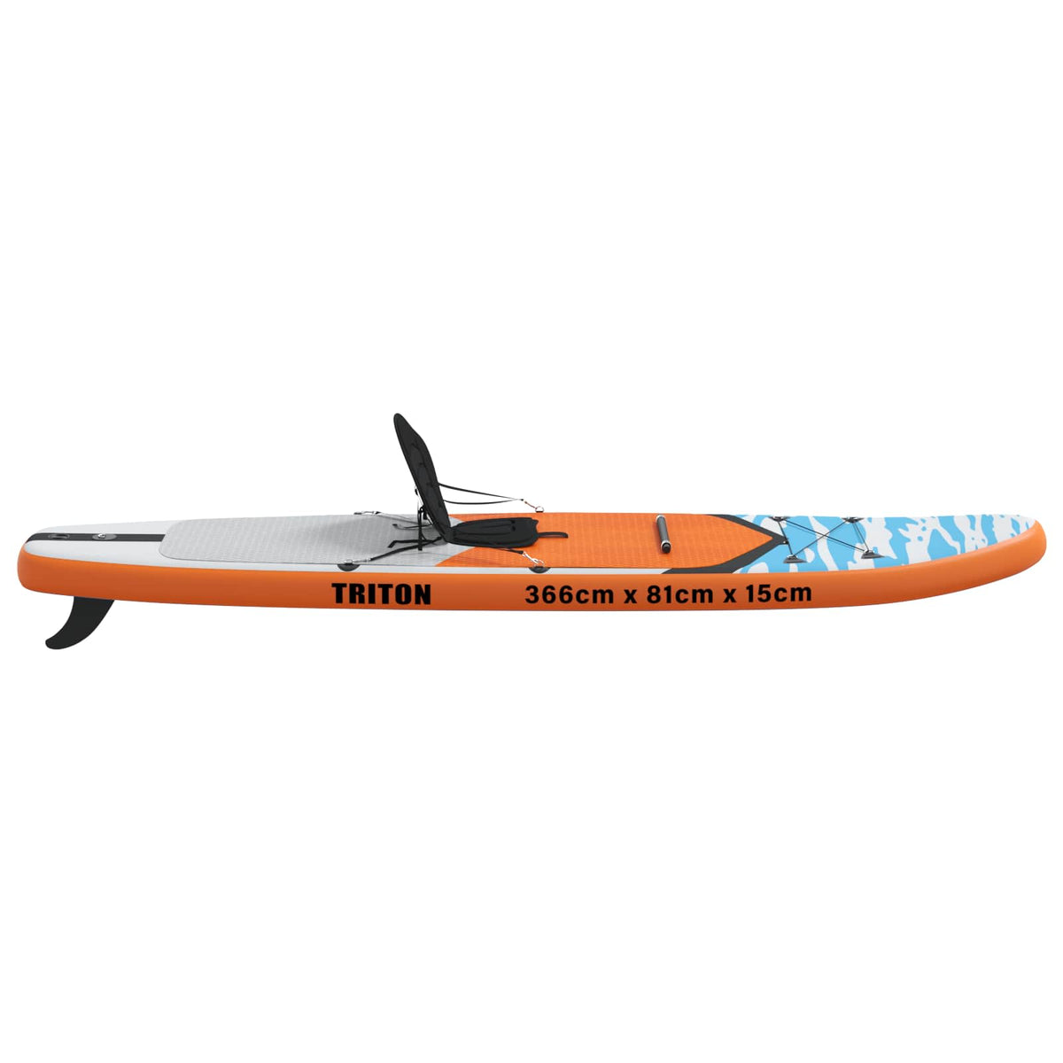 vidaXL SUP Board with Seat 2-in-1 TRITON 366 x 81 x 15 cm Blue 5