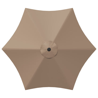 Garden Parasol Rectangular 2.3 x 2.3 m Polyester without Base Taupe