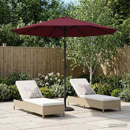 Garden Parasol Rectangular 2.3 x 2.3 m Polyester without Base Bordeaux red