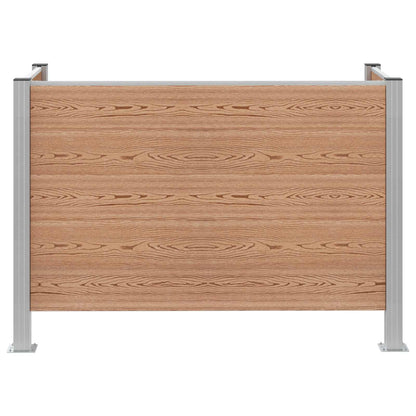 vidaXL Garbage Bin Fence Brown 161 x 85 x 115 cm Aluminium and WPC 4