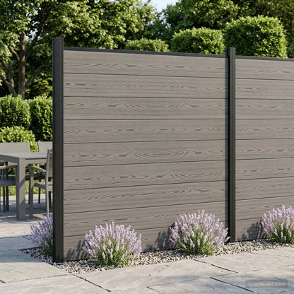 vidaXL WPC Fence Set 273x186 cm Grey