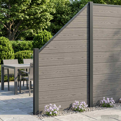 vidaXL WPC Fence Set 273x186 cm Grey