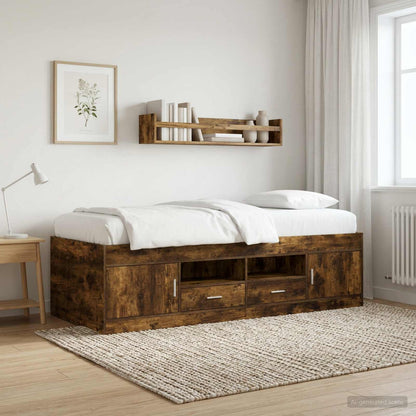 vidaXL Daybed with Drawers without Mattress Length 200 cm