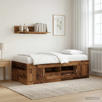 vidaXL Daybed with Drawers without Mattress Length 200 cm