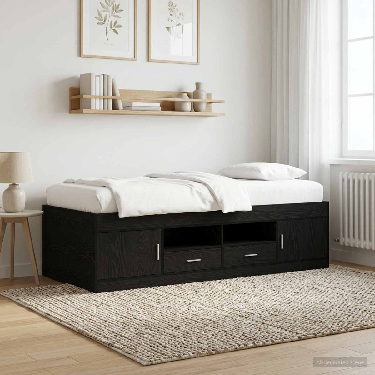 vidaXL Daybed with Drawers without Mattress Length 200 cm