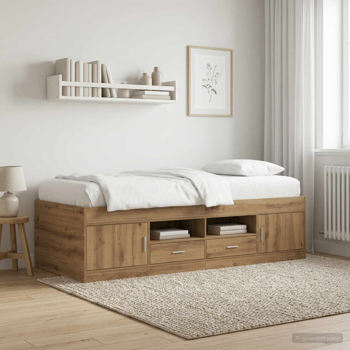 vidaXL Daybed with Drawers without Mattress Length 200 cm