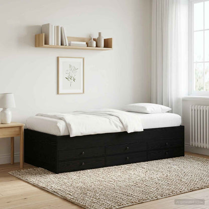 vidaXL Daybed with Drawers without Mattress Length 200 cm