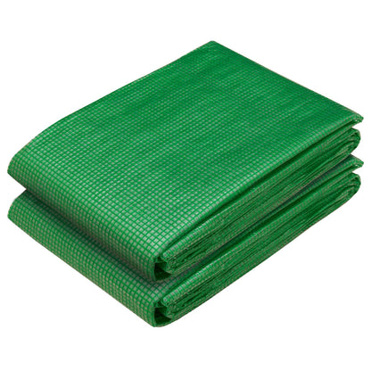 vidaXL Tarpaulin with Eyelets 2 pcs Green 3 x 20 m 260 gsm PE 2