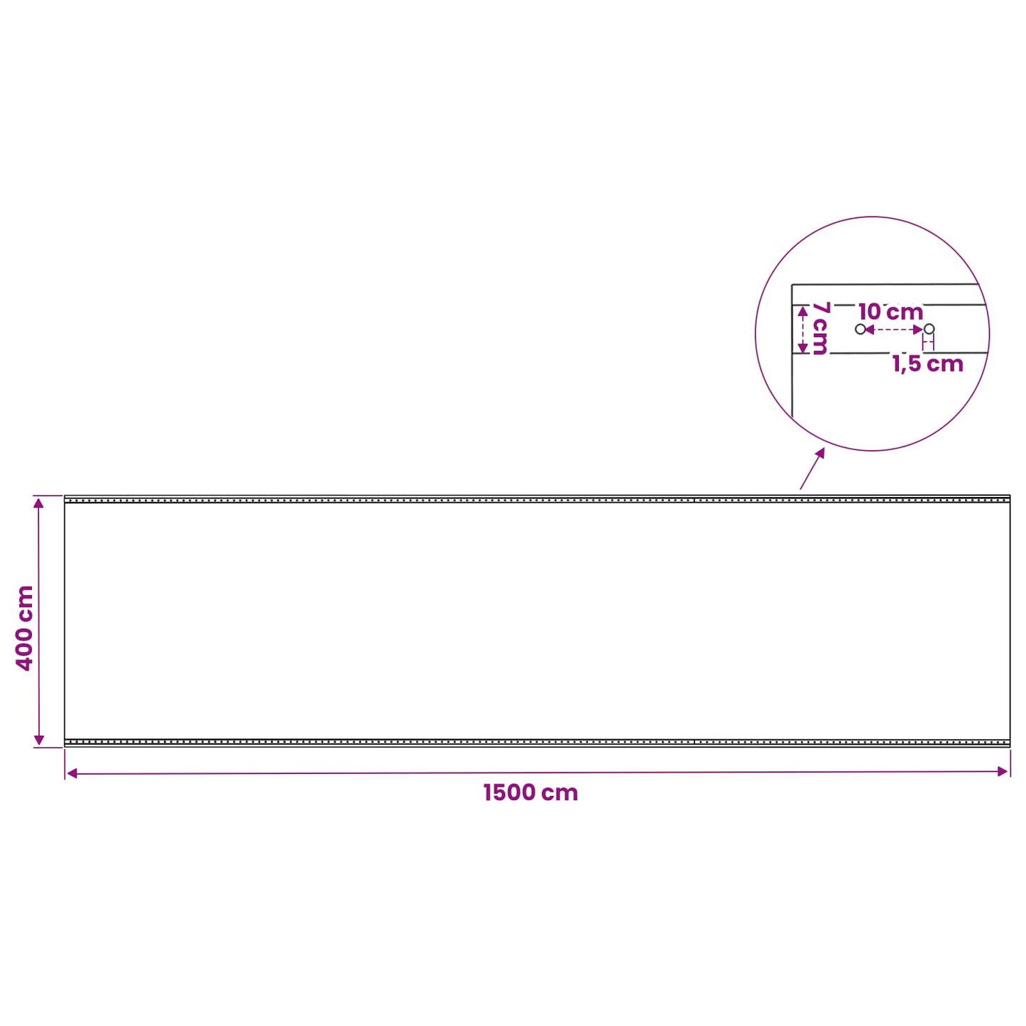 vidaXL Tarpaulin with Eyelets 2 pcs Green 4 x 15 m 260 gsm PE 6