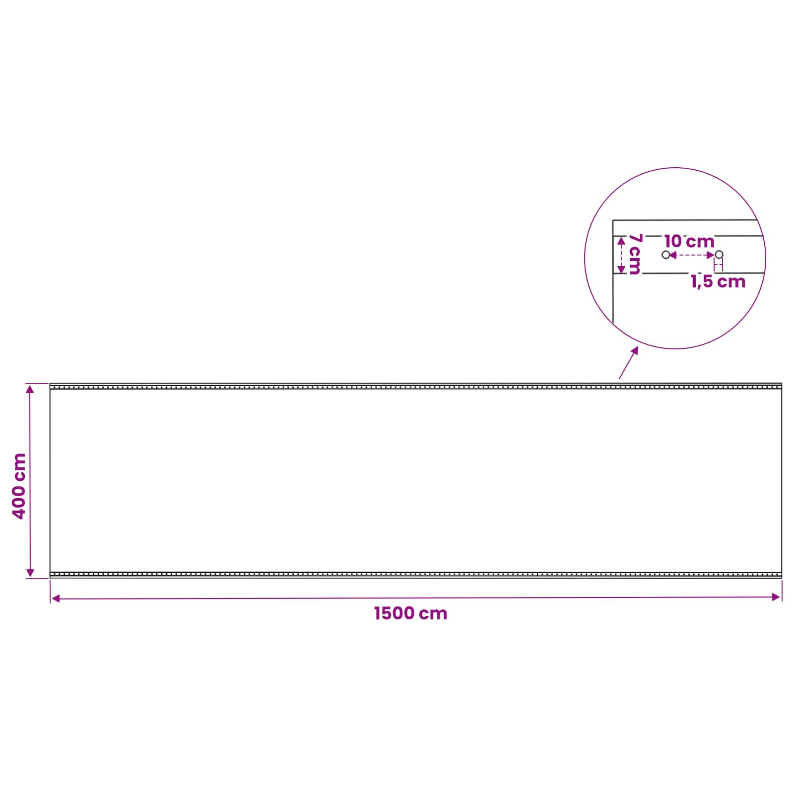 vidaXL Tarpaulin with Eyelets 2 pcs Green 4 x 15 m 260 gsm PE 6