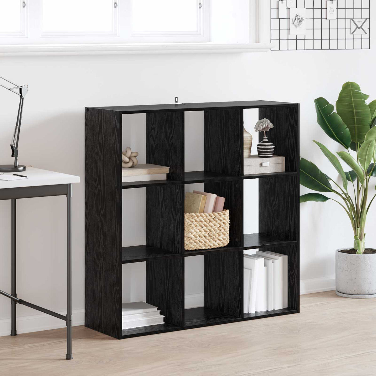 Bookcase 68,5x32x68,5 cm Engineered Wood Black oak 102 cm 102 cm