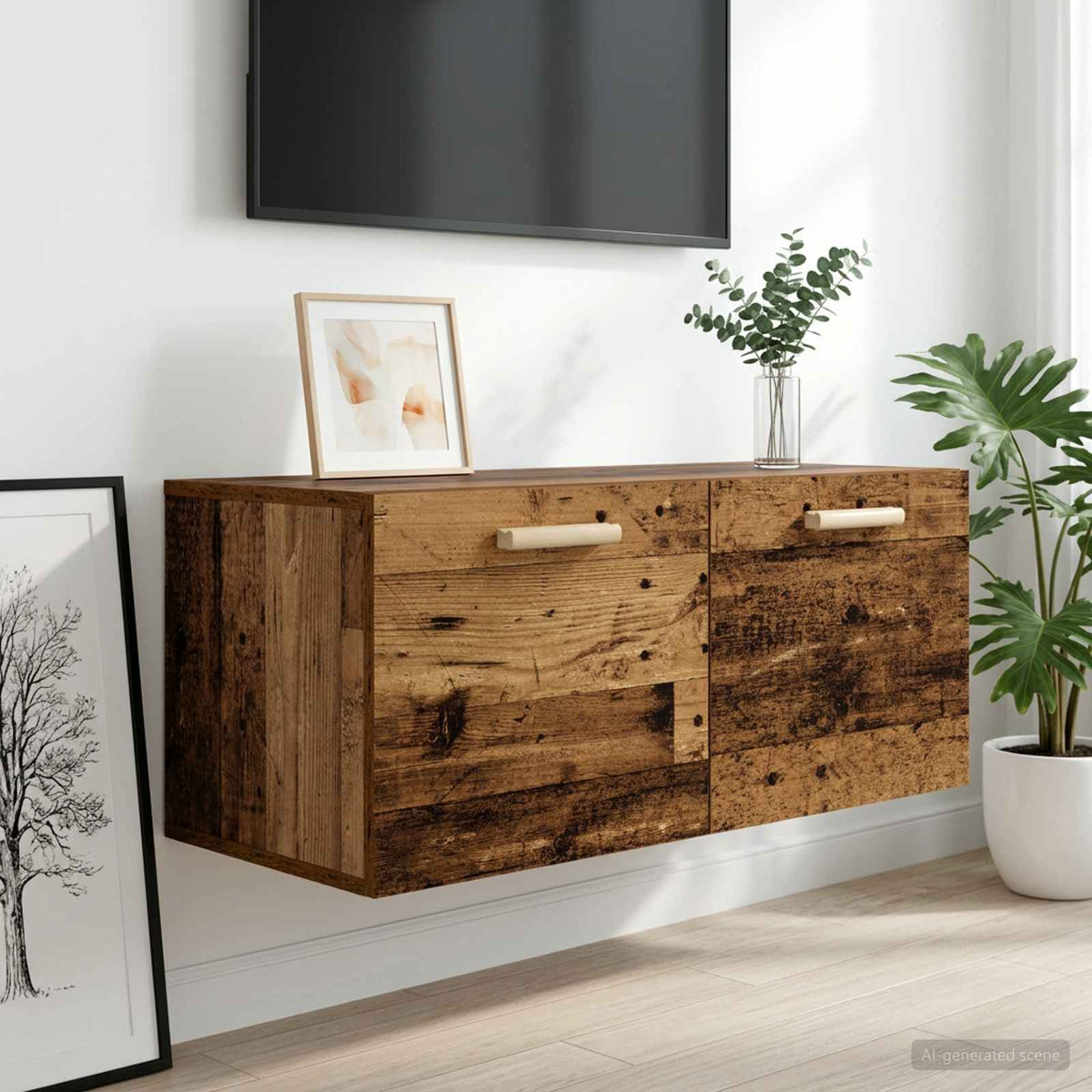 Wall Cabinet 80x35x36,5 cm Engineered Wood Old wood