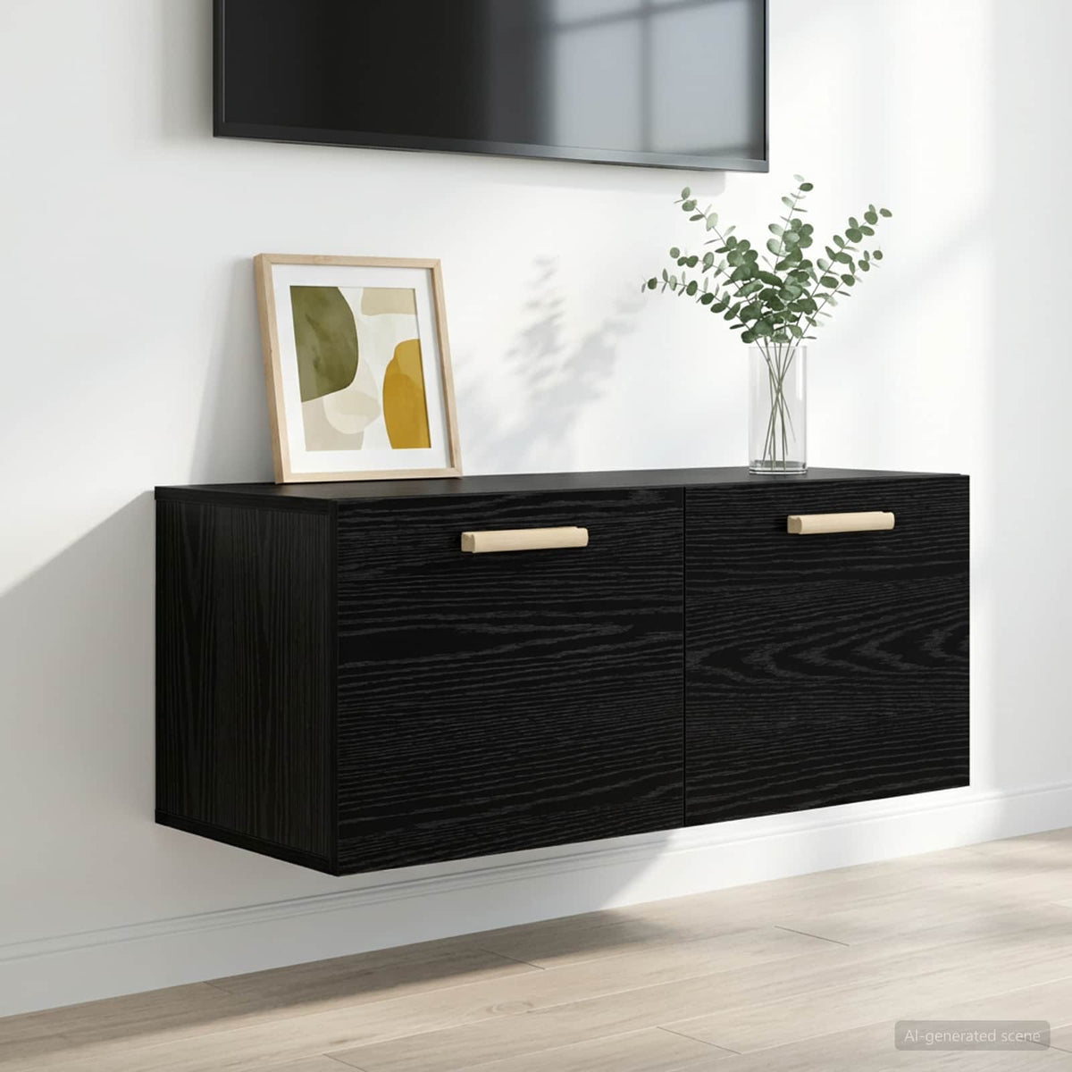 Wall Cabinet 80x35x36,5 cm Engineered Wood Black oak