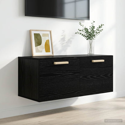 Wall Cabinet 80x35x36,5 cm Engineered Wood Black oak