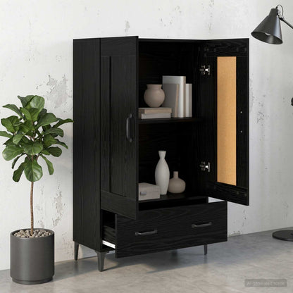 Highboard 70x31x115 cm Engineered Wood Black oak
