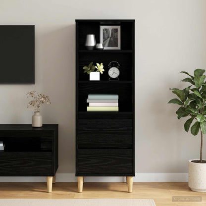 Highboard 40x36x110 cm Engineered Wood Black oak
