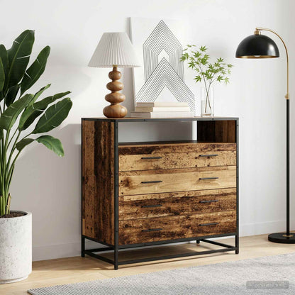 Drawer Cabinet 70x41x83,5 cm Engineered Wood Old wood