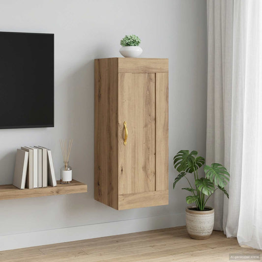 Wall Mounted Cabinet 34,5x34x90 cm Engineered Wood Artisan oak