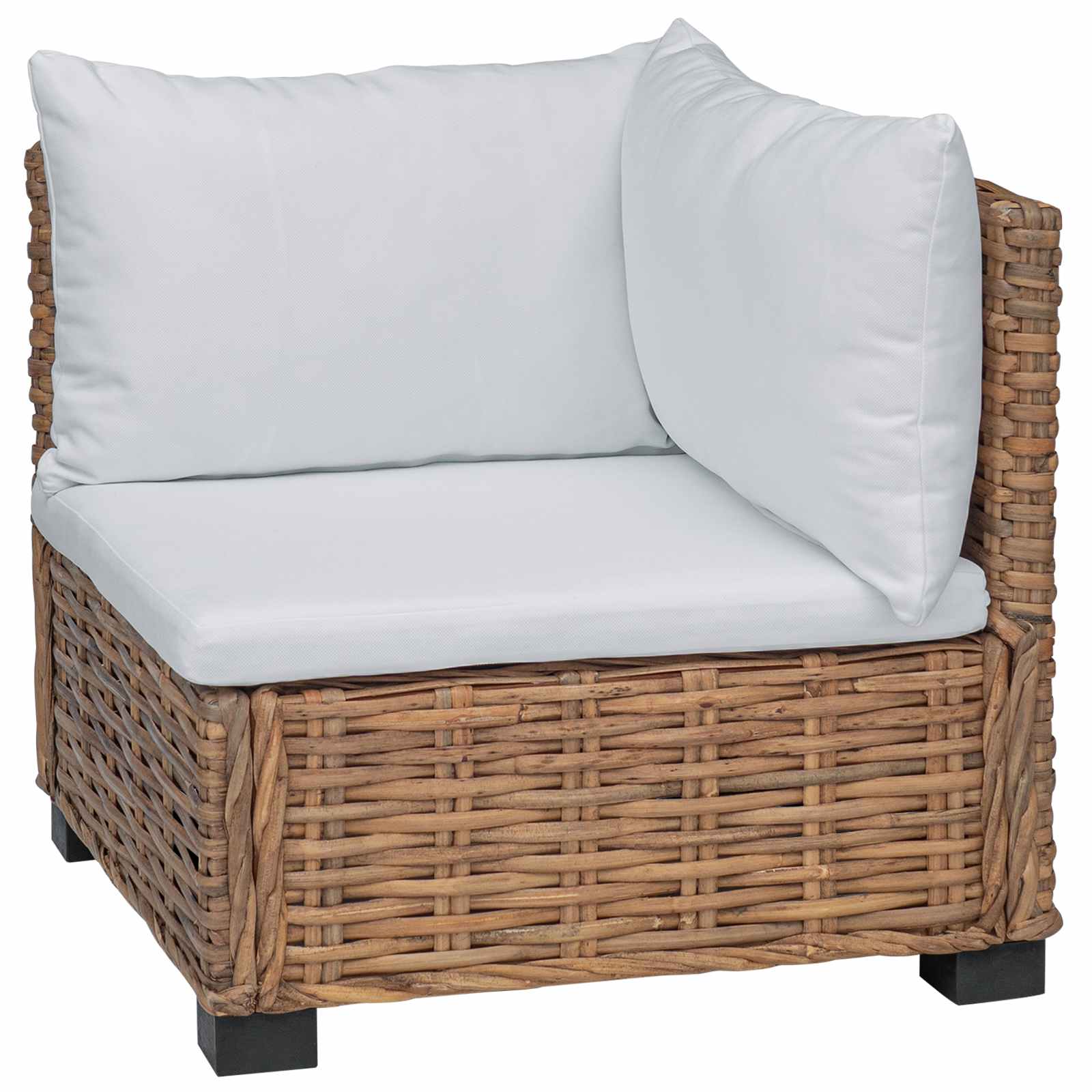 vidaXL Corner Sofa with Cushions GENDT Natural Rattan Natural 2