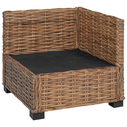 vidaXL Corner Sofa with Cushions GENDT Natural Rattan Natural 4