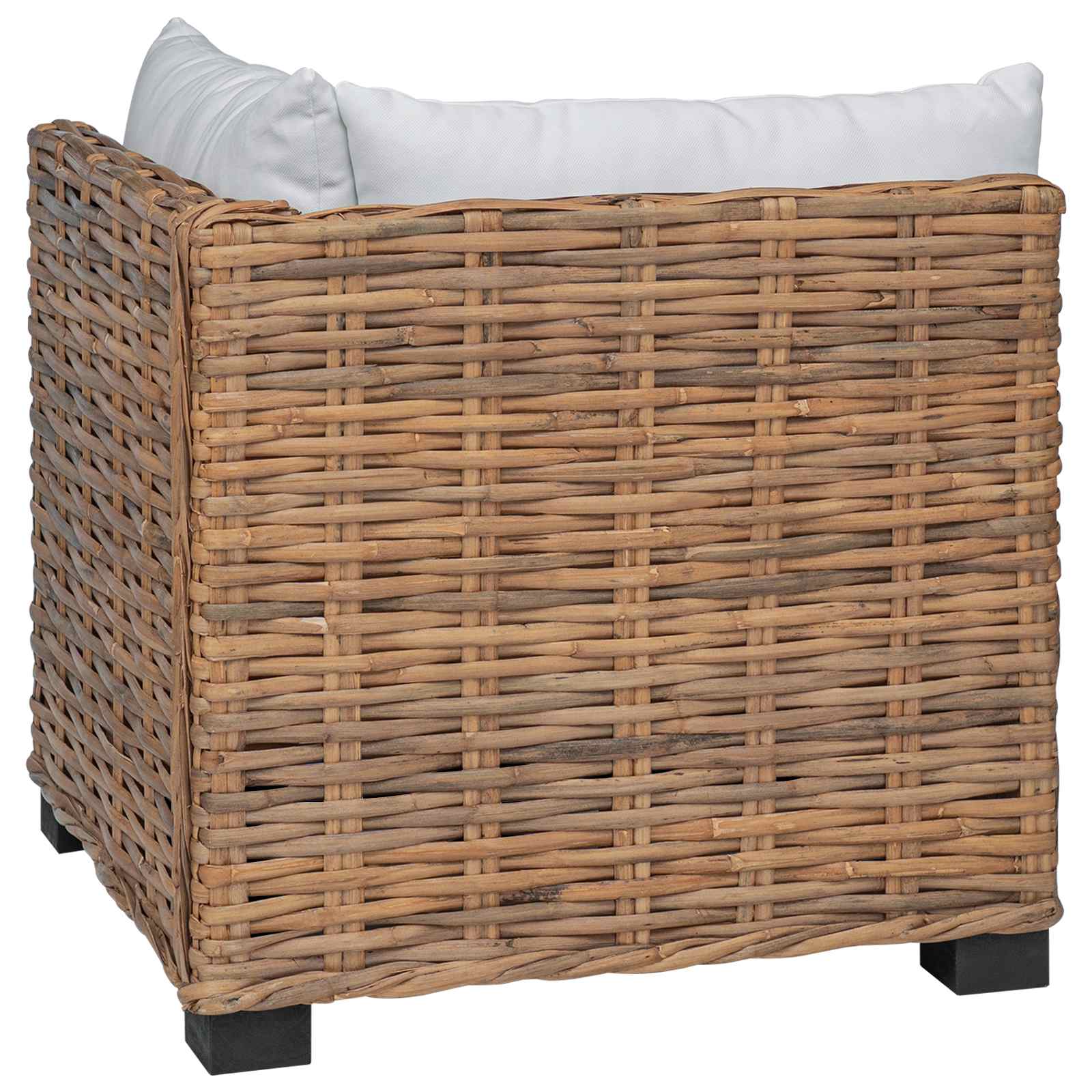 vidaXL Corner Sofa with Cushions GENDT Natural Rattan Natural 5