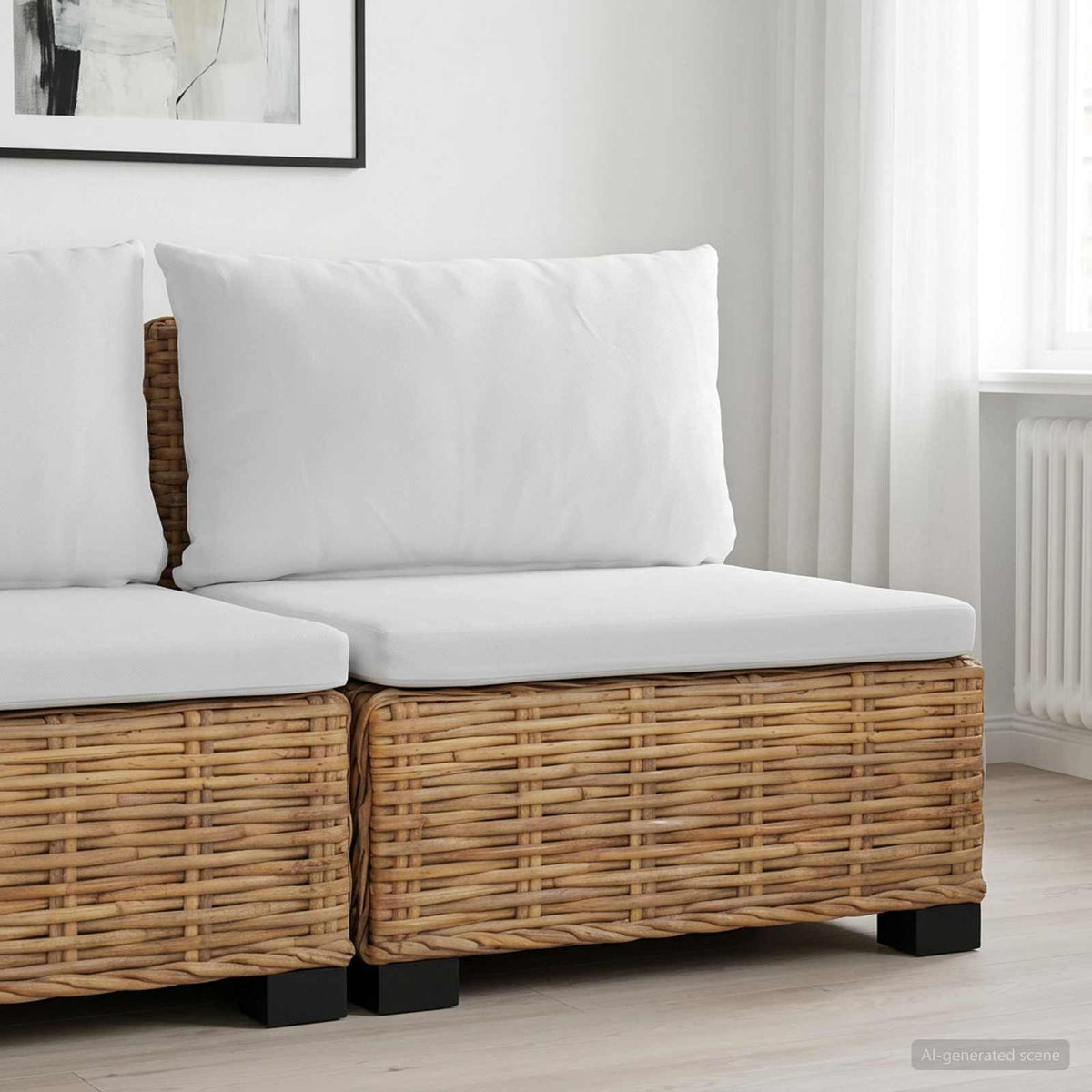 Cushions GENDT Rattan Natural Middle sofa