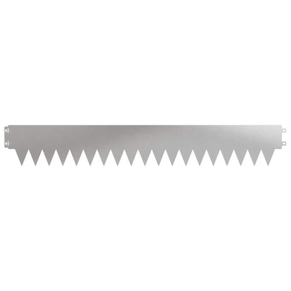 vidaXL Lawn Edging 50 pcs 103 x 15 cm Steel Silver 5