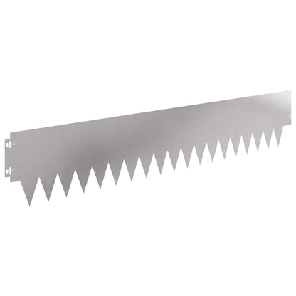 vidaXL Lawn Edging 30 pcs 103 x 20 cm Steel Silver 2