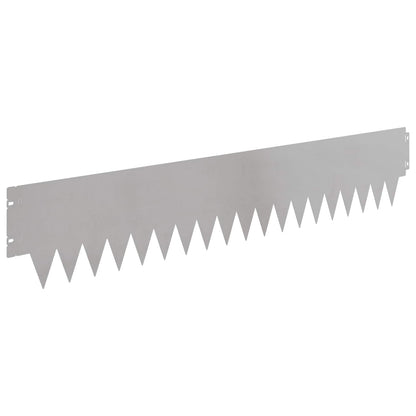vidaXL Lawn Edging 30 pcs 103 x 20 cm Steel Silver 6