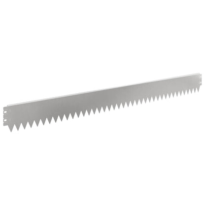 vidaXL Lawn Edging 50 pcs 103 x 10 cm Steel Silver 2