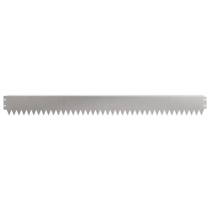 vidaXL Lawn Edging 50 pcs 103 x 10 cm Steel Silver 5