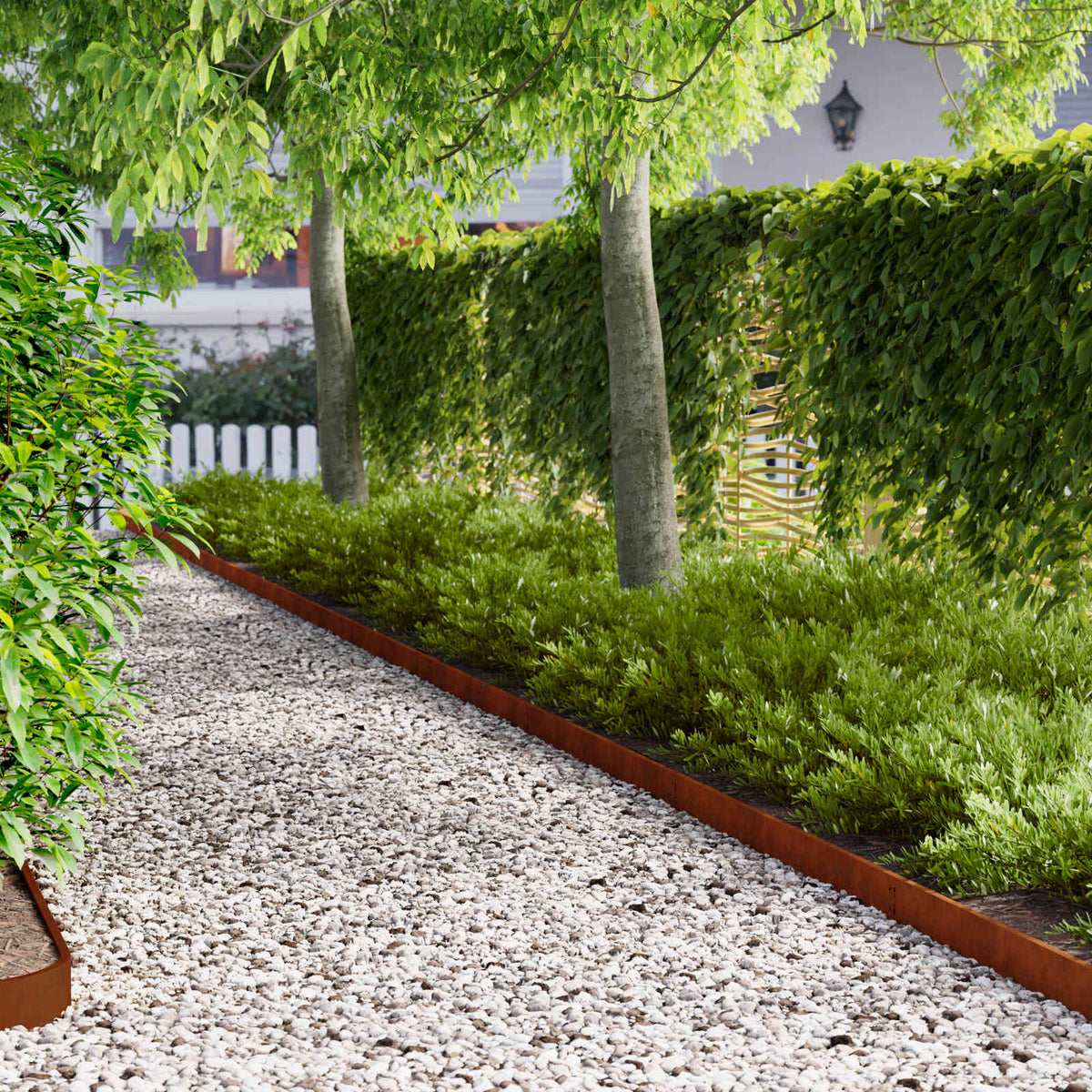 Lawn Edging 103 x 10 cm Steel 50 pcs Weathering steel