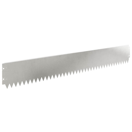 vidaXL Lawn Edging 30 pcs 103 x 15 cm Steel Silver 2