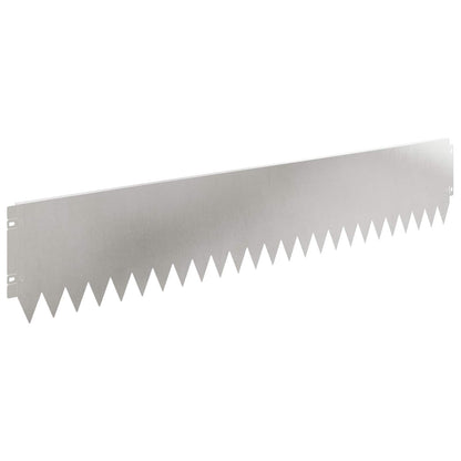 vidaXL Lawn Edging 20 pcs 103 x 20 cm Steel Silver 2