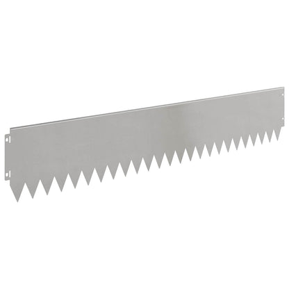 vidaXL Lawn Edging 20 pcs 103 x 20 cm Steel Silver 6