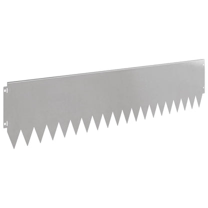 vidaXL Lawn Edging 20 pcs 103 x 25 cm Steel Silver 6