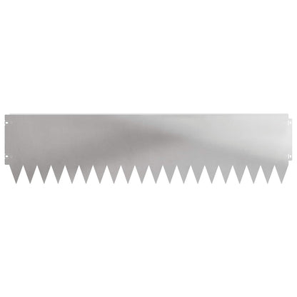 vidaXL Lawn Edging 20 pcs 103 x 25 cm Steel Silver 5